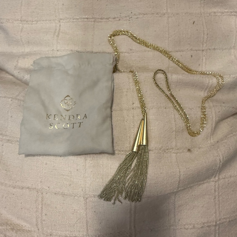 Kendra Scott Gold Tassel Necklace